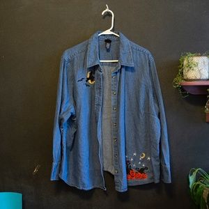 Holiday Edition halloween denim shirt, size 3x